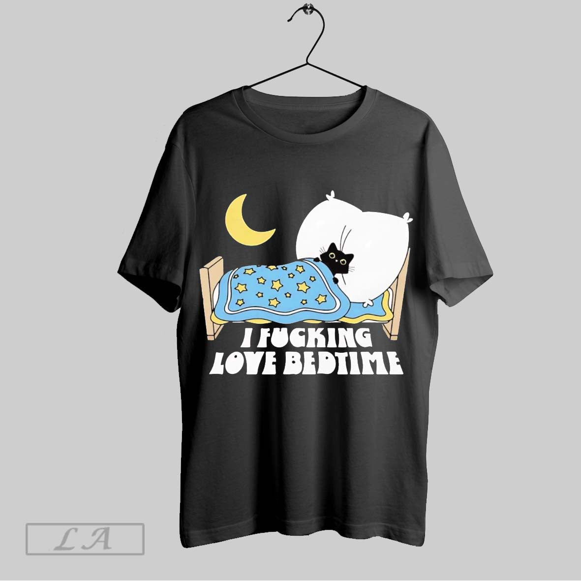 Original Black Cat I Fucking Love Bedtime