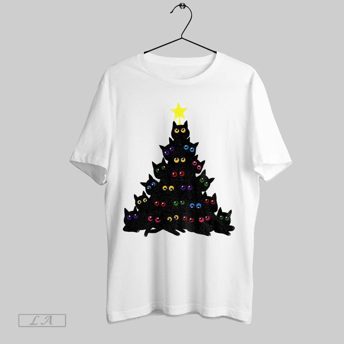 Original Black Cat Christmas Tree Merry Christmas