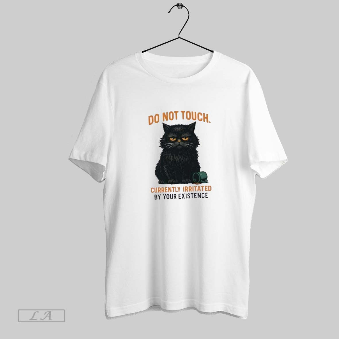 Original Black Cat Do Not Touch Currently Irritated By Your Existence