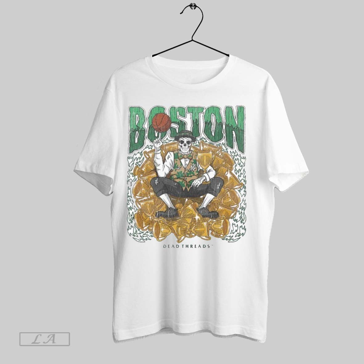Original Boston Celtics Dead Threads Skeleton Trophy