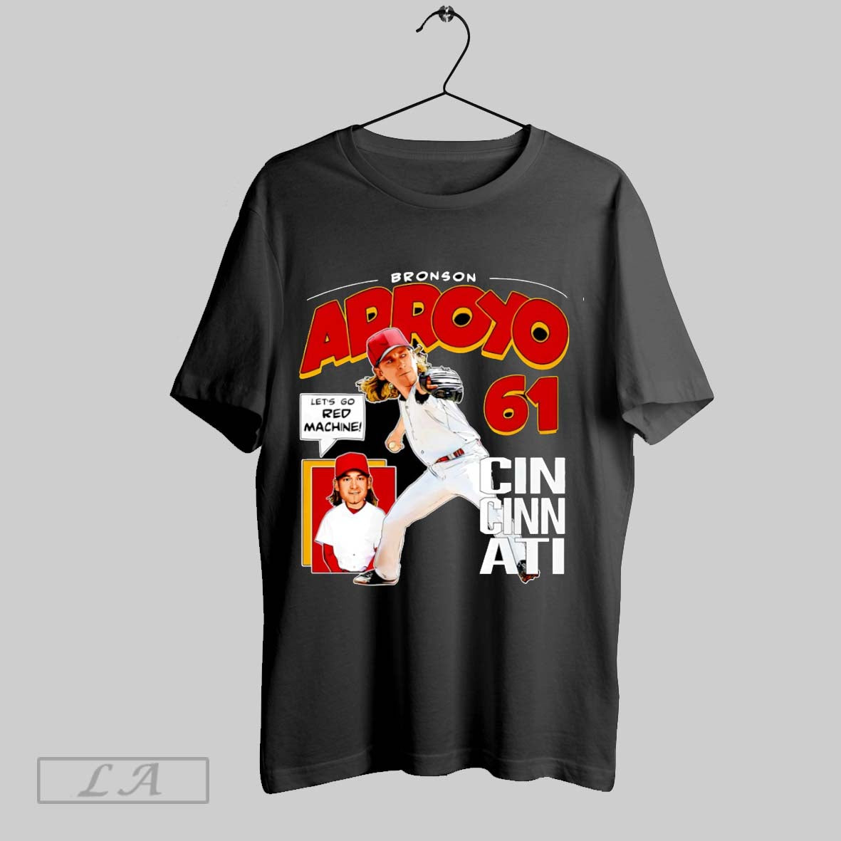 Original Bronson Arroyo Lets Go Red Machine Cincinnati Reds Baseball Diamond