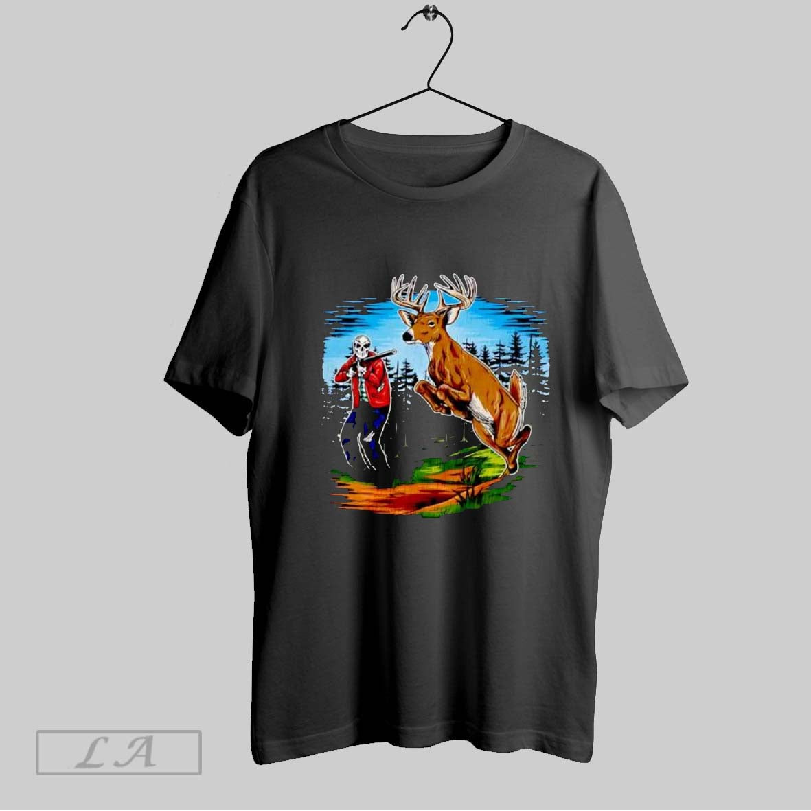 Original Buck Stops Here Hunter Skeletons T Shirt