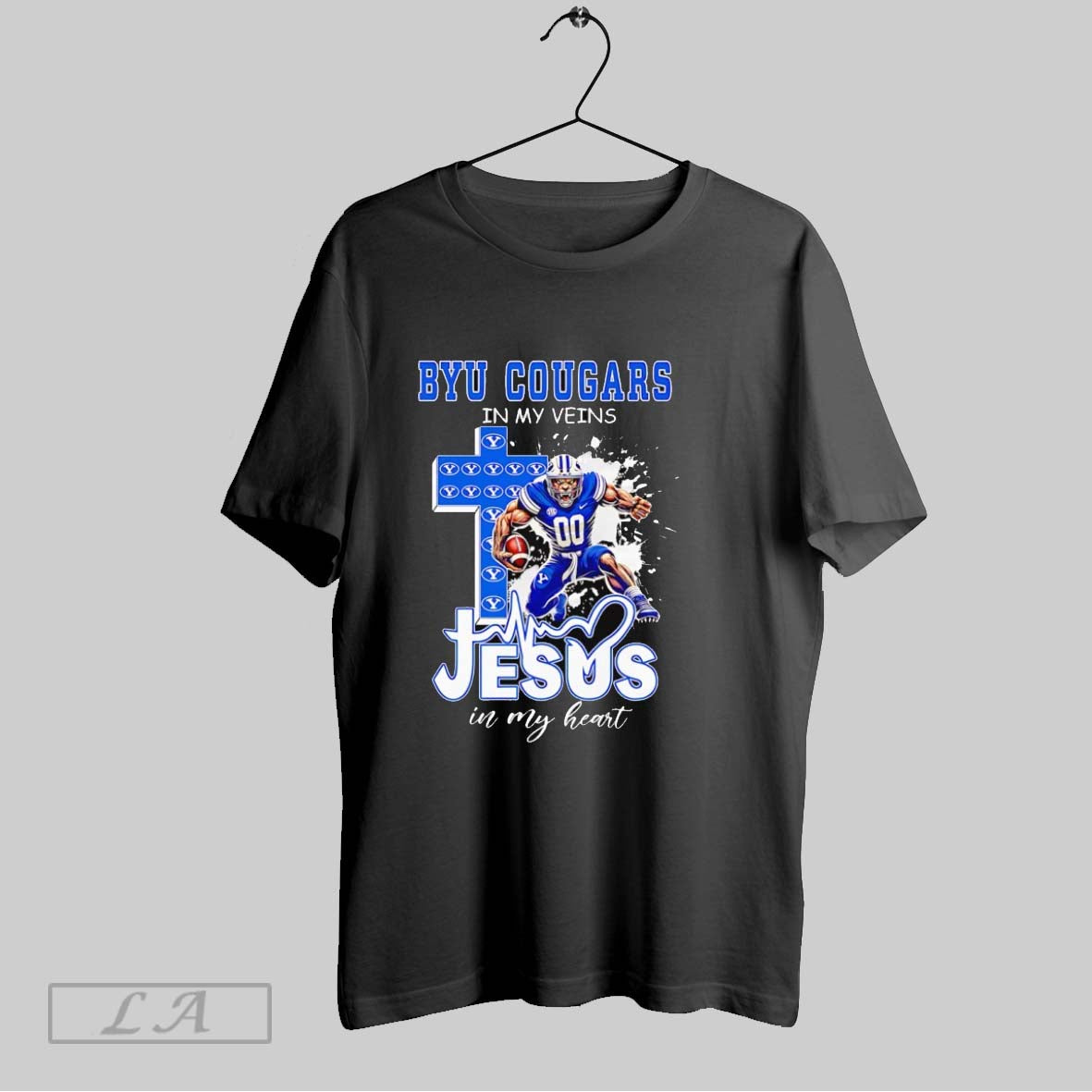 Original Byu Cougars In My Veins Jesus In My Heart Mascot
