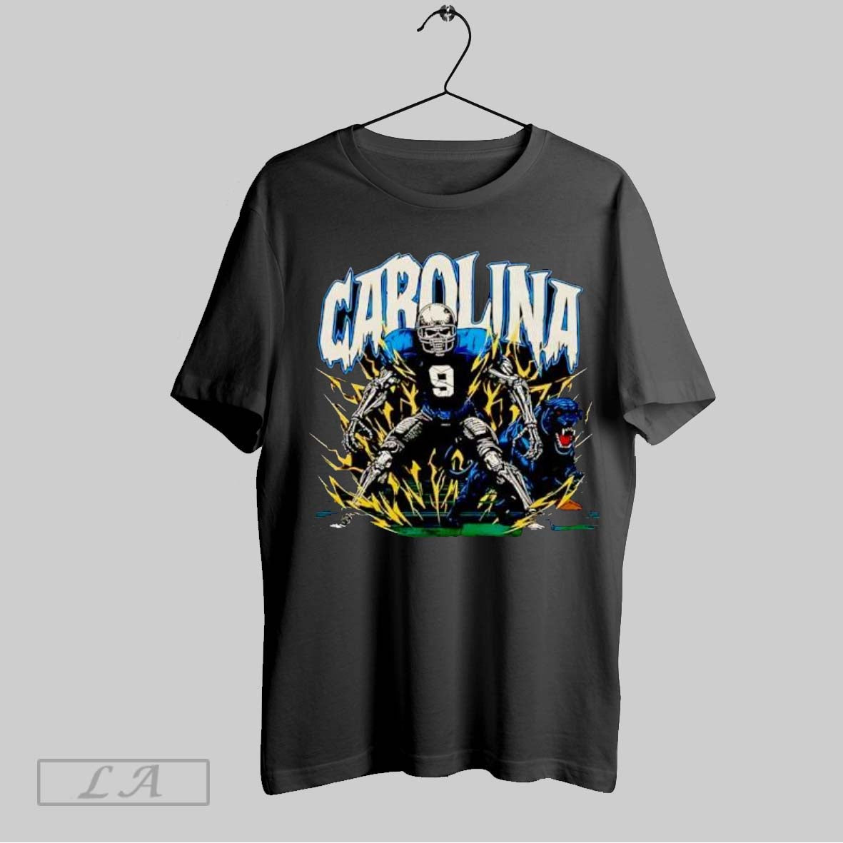Original Carolina Panthers Skeleton Football Player Number 9