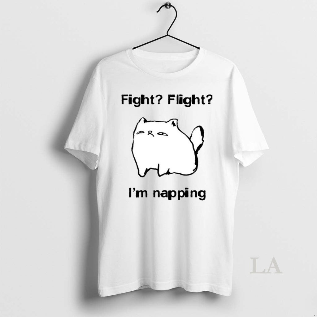 Original Cat Meme Fight Flight Im Napping Ceramic Ceramic And Classic Dad Cap