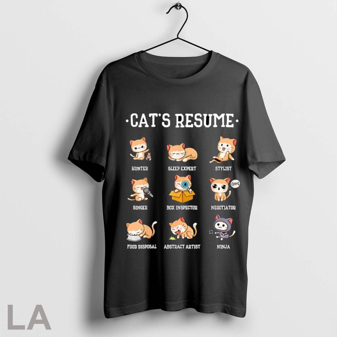 Original Cats Resume Life Of A Cat Animal T Shirt