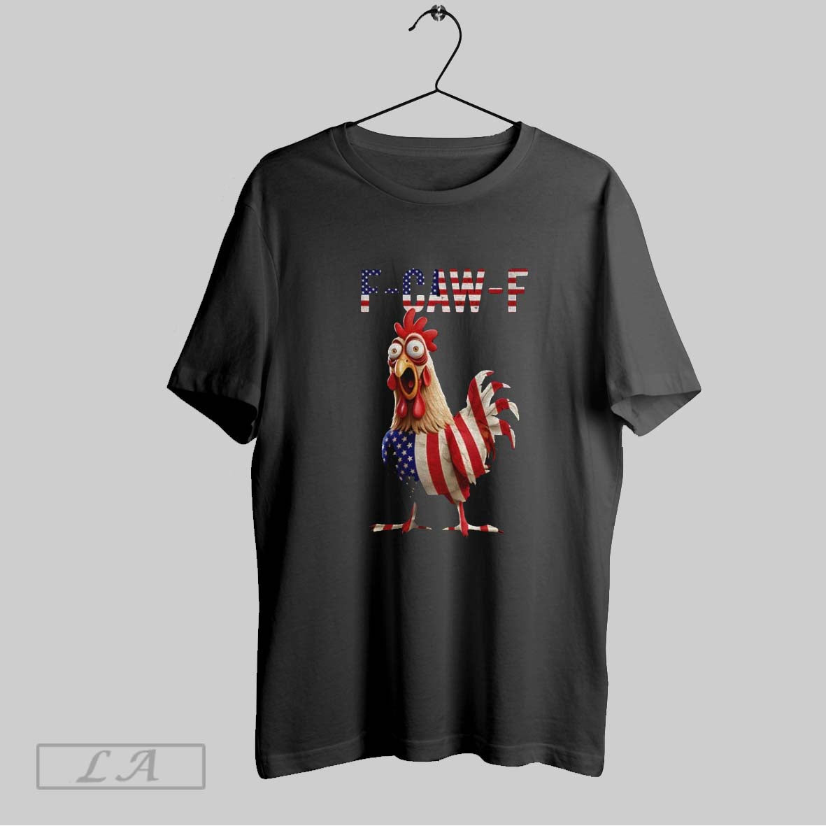 Original Chicken F Caw F Crazy Rooster Meme Usa Flag