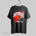 Original Cleveland Browns Helmet End Around Short Sleeve Fashion