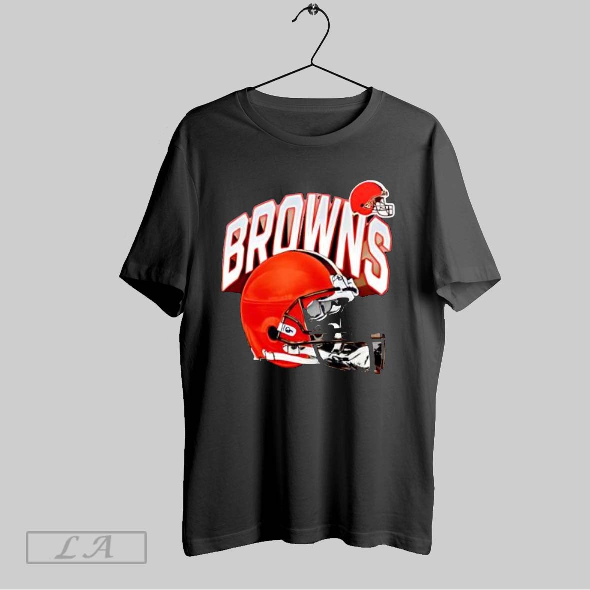 Original Cleveland Browns Helmet End Around Short Sleeve Fashion
