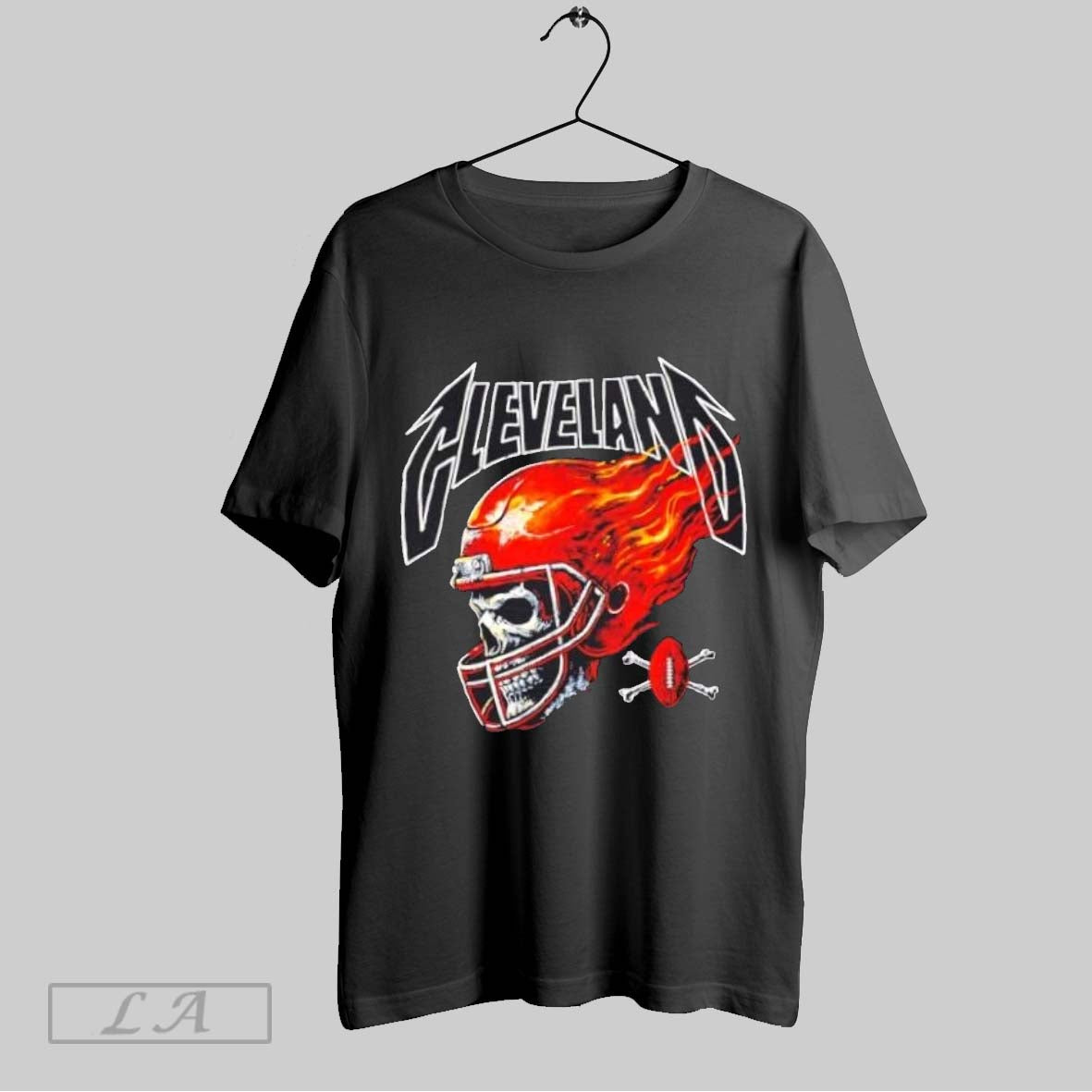 Original Cleveland Browns Skull Flames Helmet