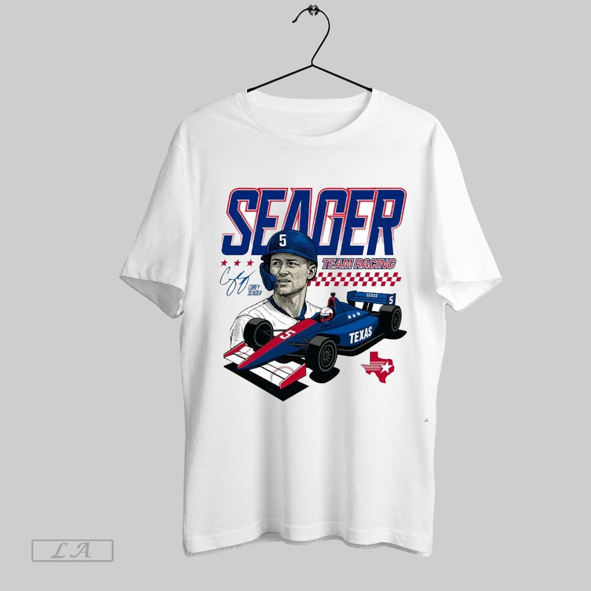 Original Corey Seager Team Racing Signature Texas Rangers
