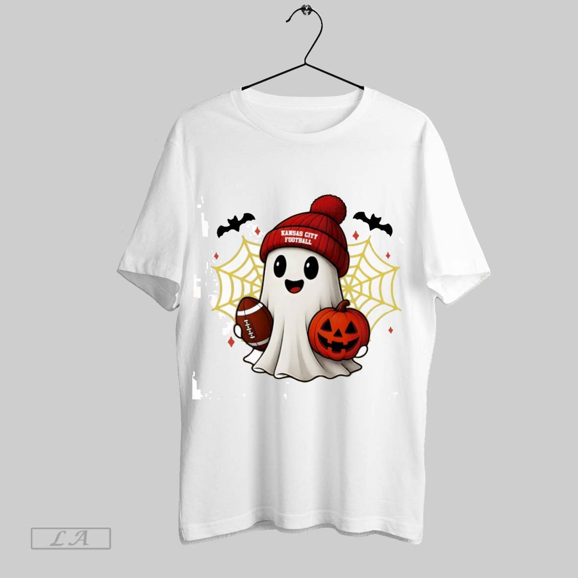 Original Cute Ghost Football Kansas City Chiefs Happy Halloween