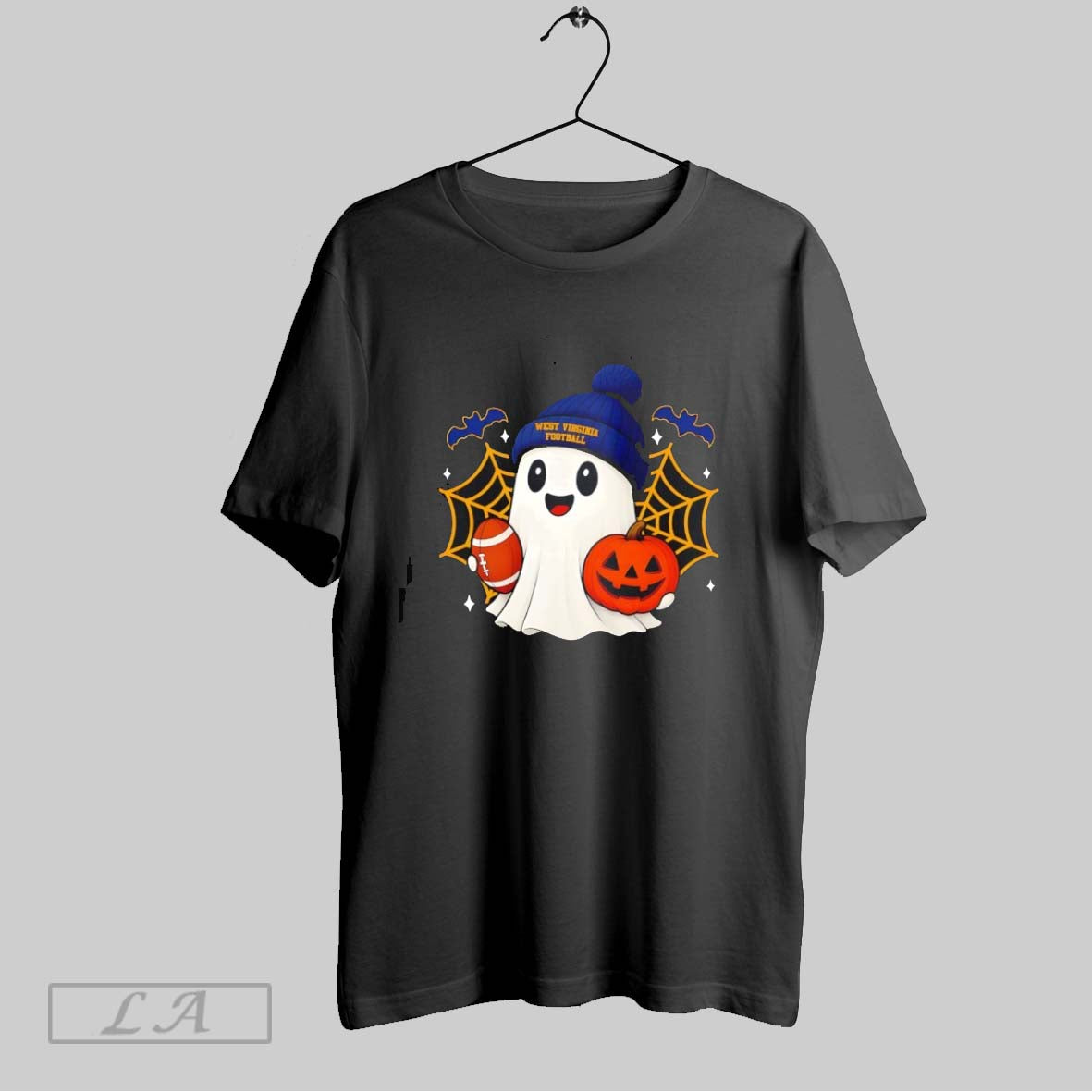 Original Cute Ghost Football West Virginia Happy Halloween