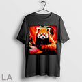 Original Cute Red Panda Fluffy Animal Black And Orange
