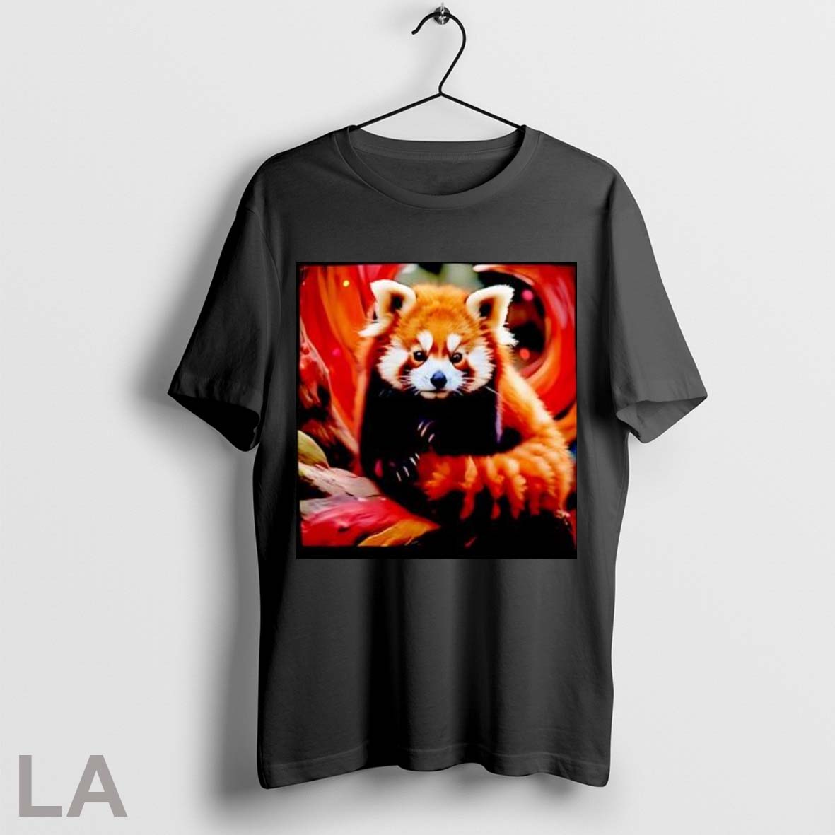 Original Cute Red Panda Fluffy Animal Black And Orange