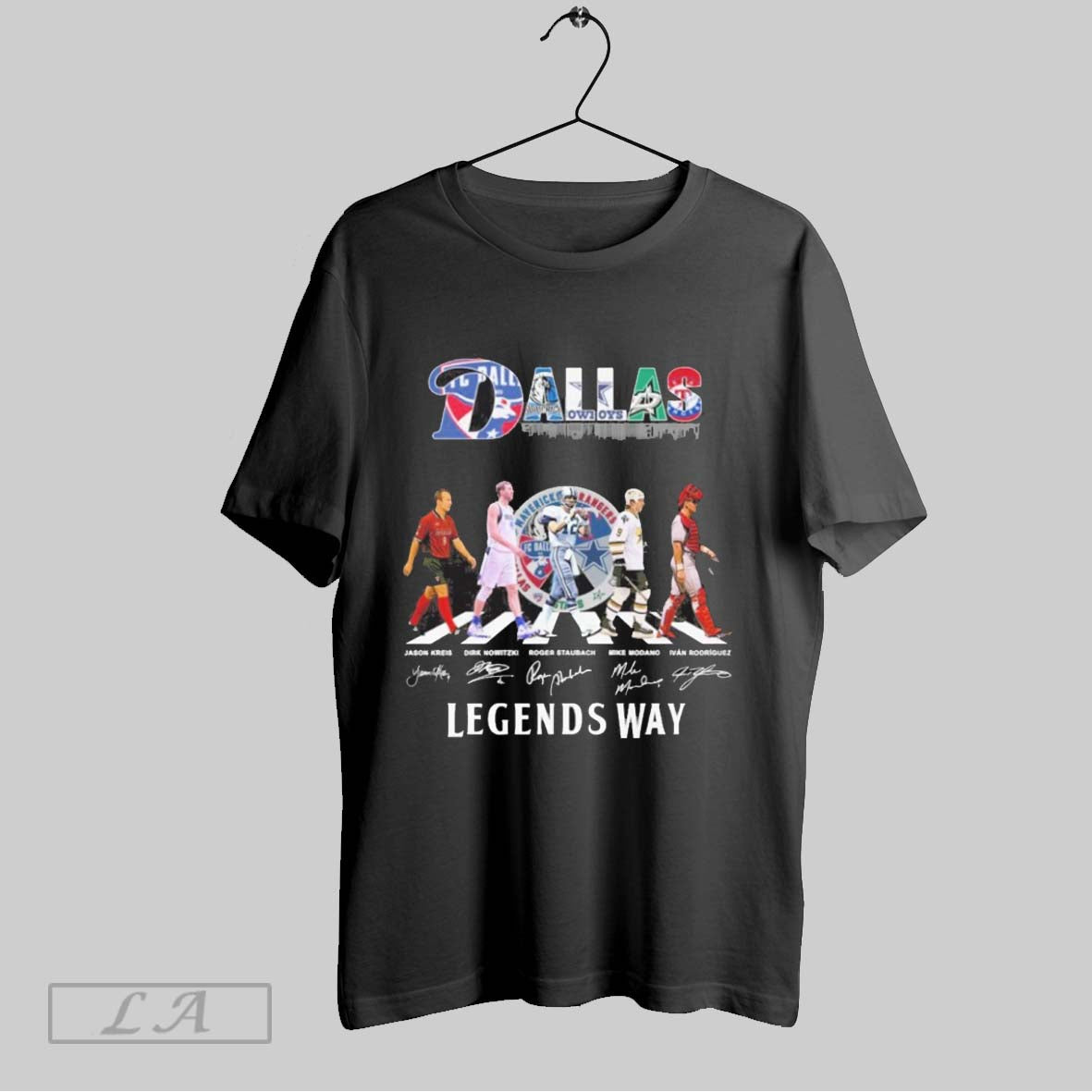 Original Dallas Sports Teams Legends Way Abbey Road Signatures