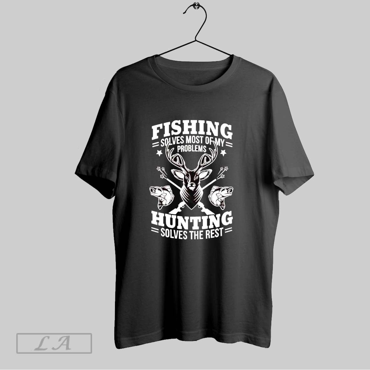 Original Deer Mount Fishing Solves Most Of My Problems Hunting Solves The Rest