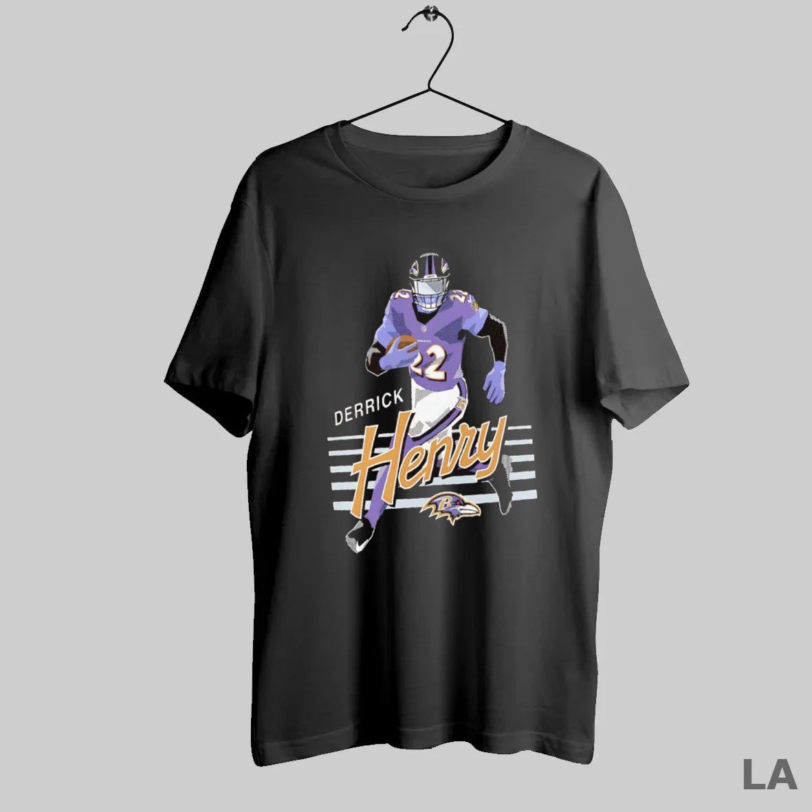Original Derrick Henry Running Graphic Baltimore Ravens