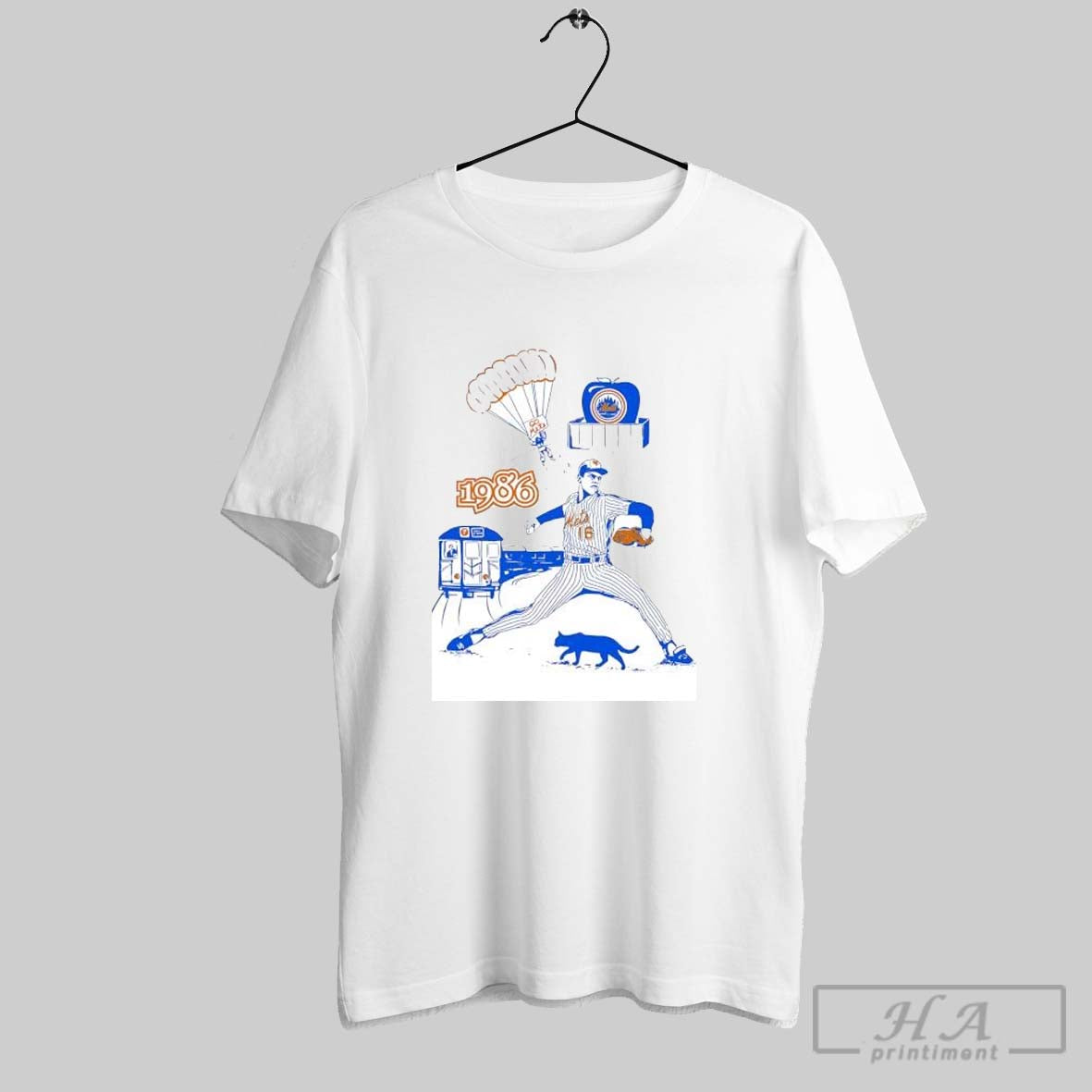 Original Dwight Gooden New York Mets Vintage 1986 Go Mets Shirt Tee