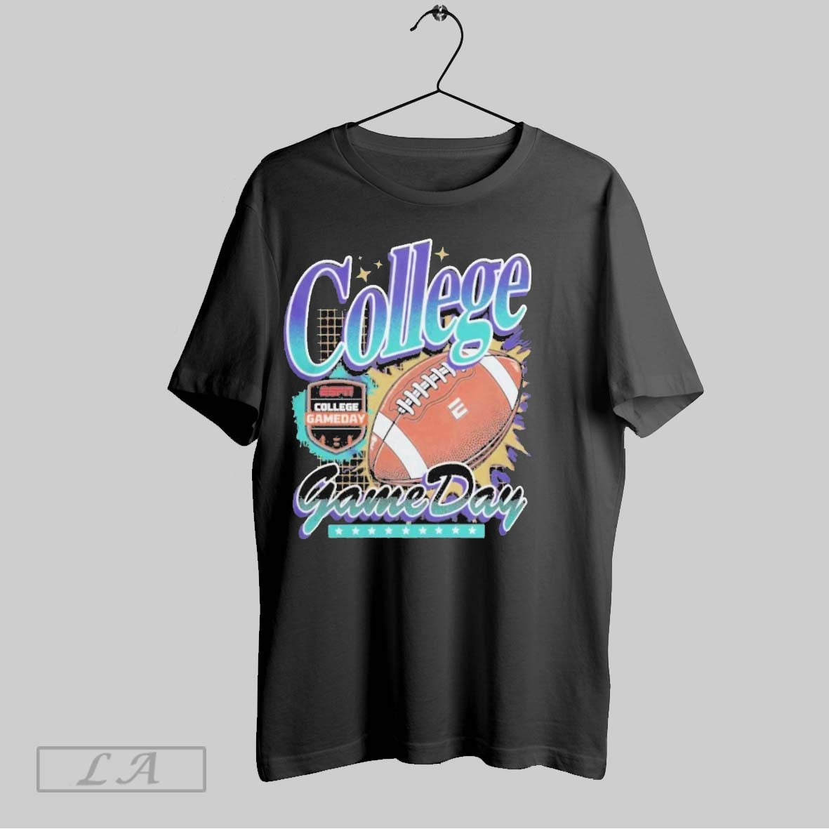 Original Espn College Gameday Retro Faded Football Graphic