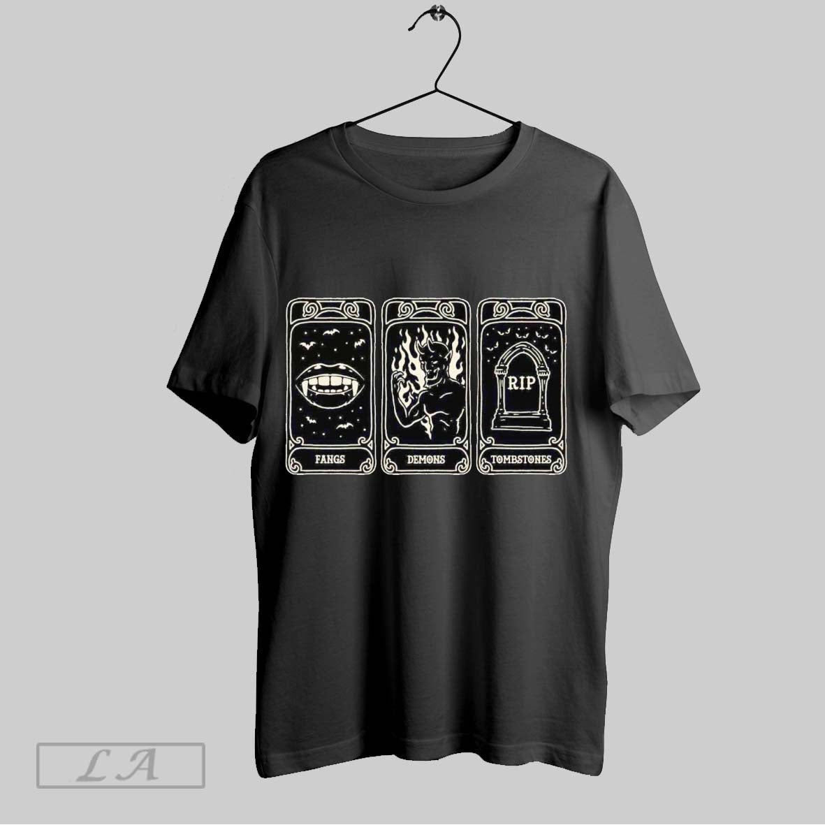Original Fdt Fangs Demons Tombstones Halloween