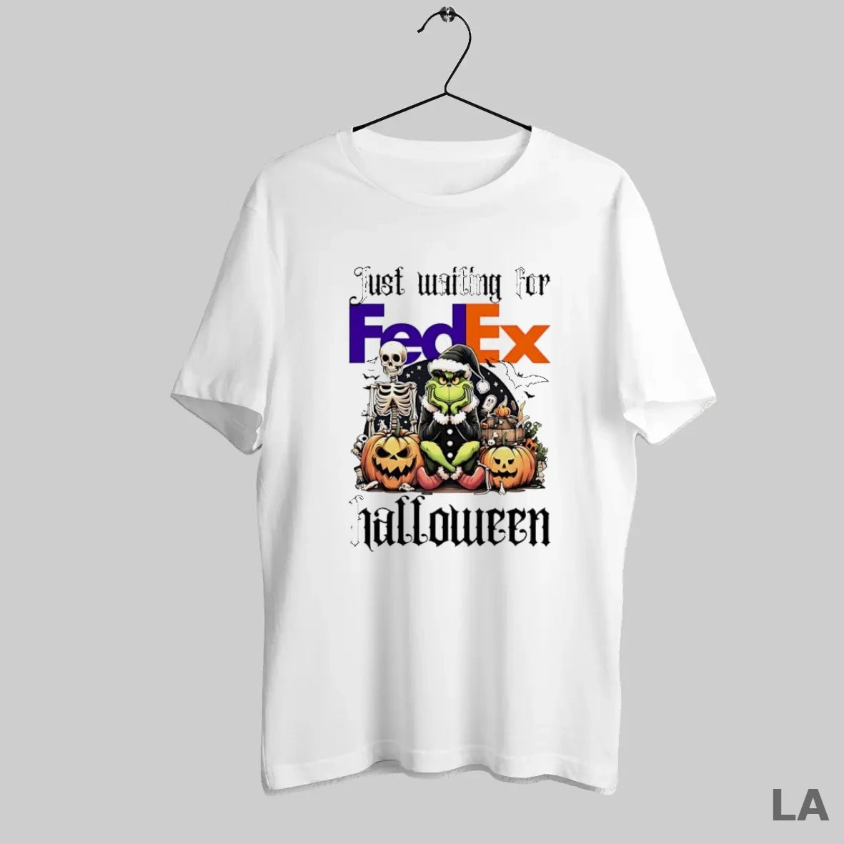 Original Fedex Grinch Just Waiting For Halloween Goth Graphic
