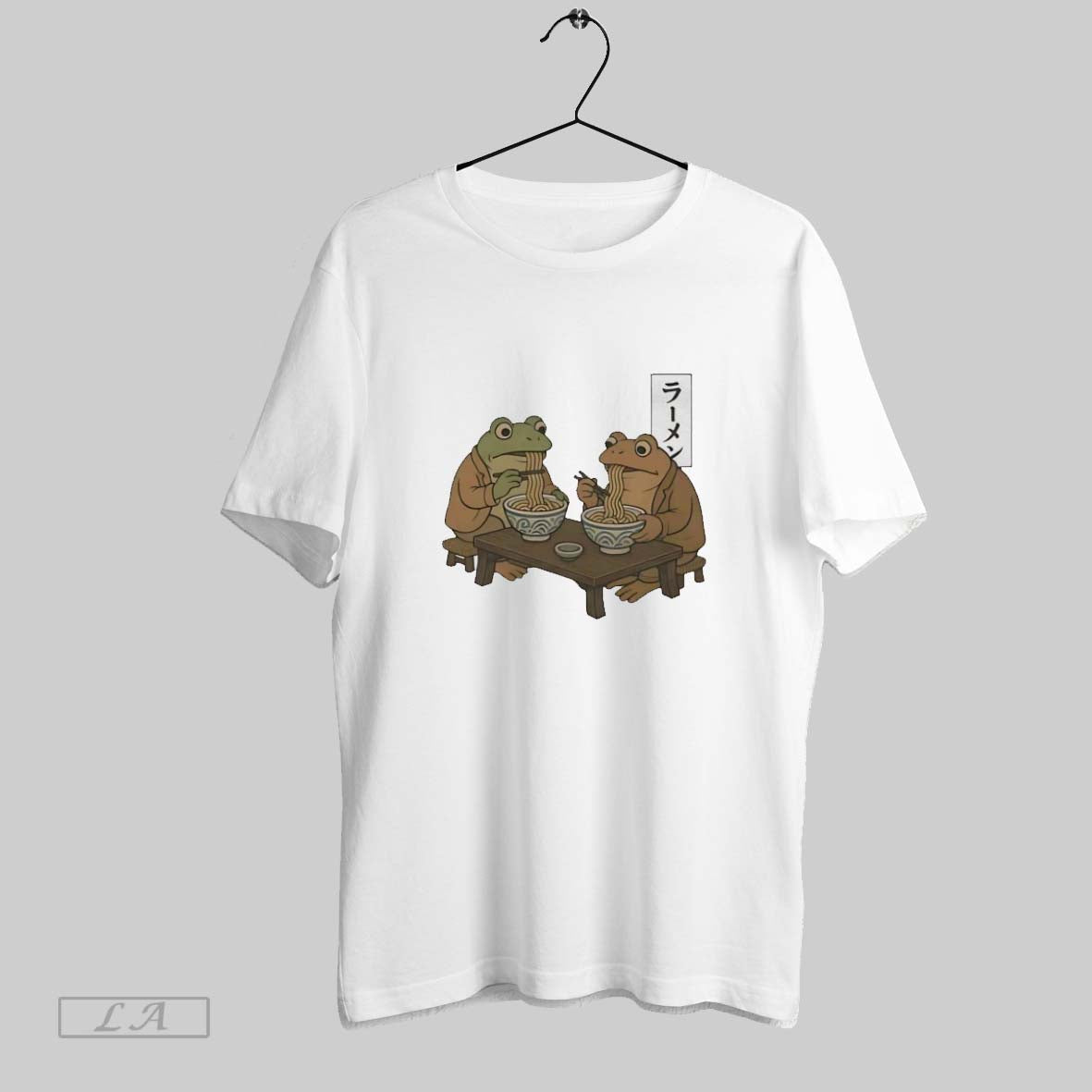 Original Frog And Toad Eating Noodle Japanese