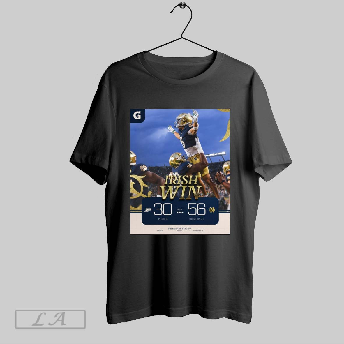 Original Game 03 Notre Dame Fighting Irish Win Purdue Boilermakers Final Score 56 30