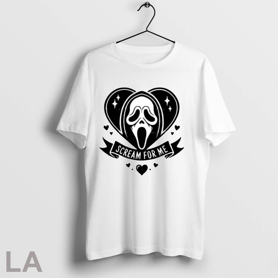 Original Ghostface Scream For Me Horror Movie Valentine Heart T Shirt