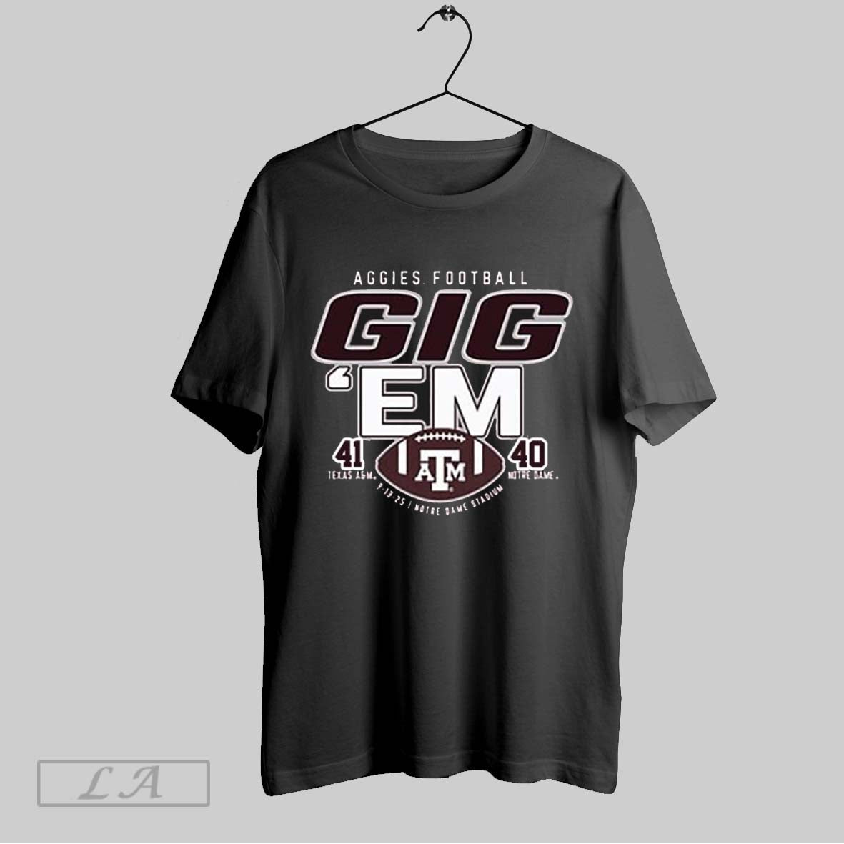 Original Gig Em Texas Am Aggies 41 40 Notre Dame Fighting Irish 2025