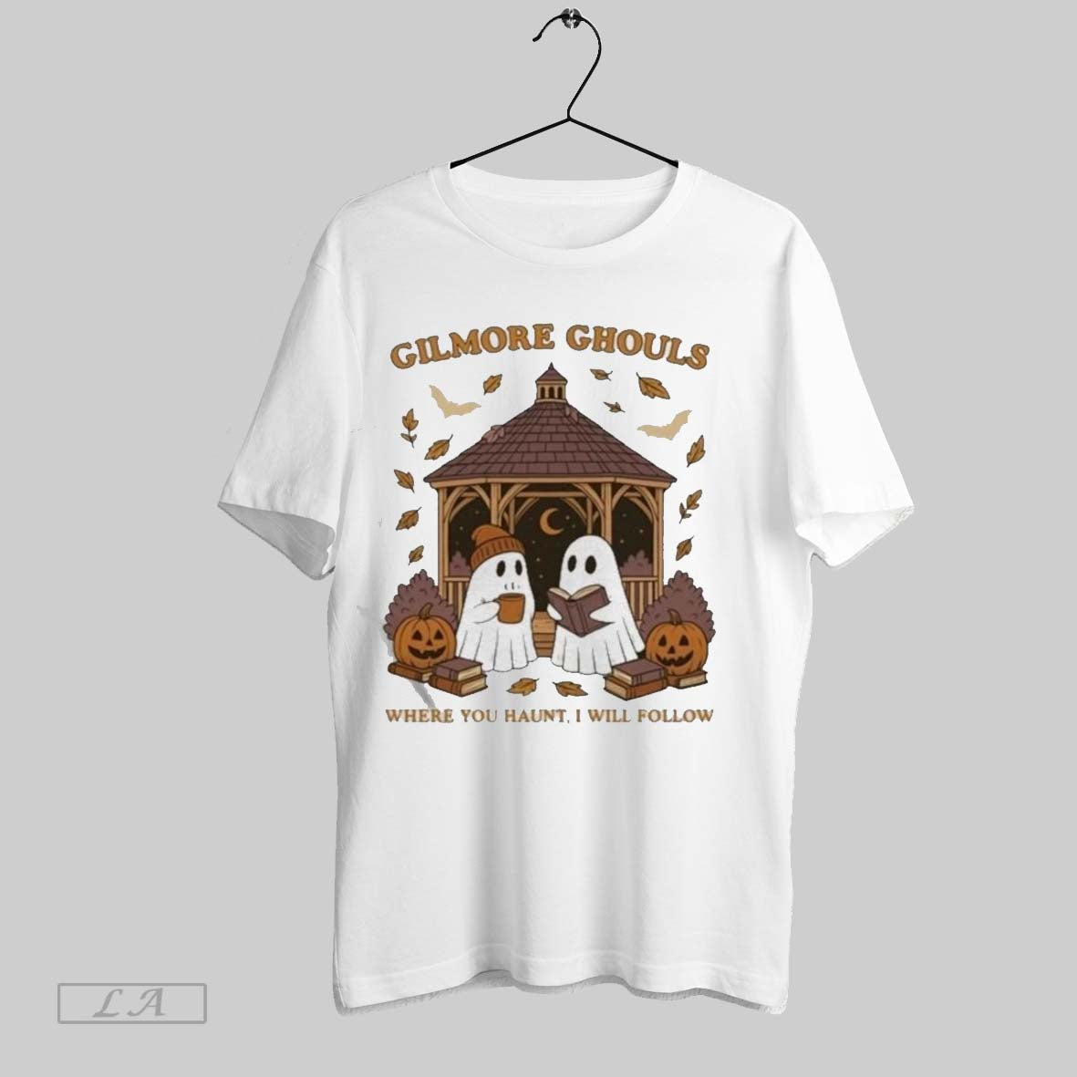 Original Gilmore Ghouls Halloween Cute Ghosts Pumpkin Fall Coffee