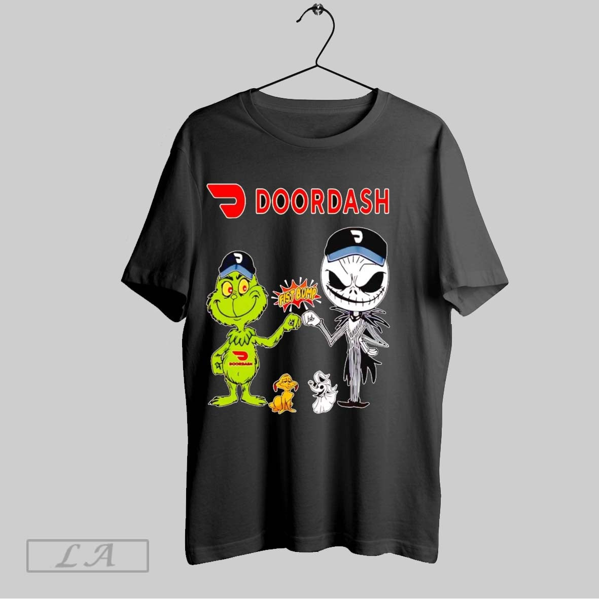 Original Grinch And Jack Skellington Fist Bump Doordash Halloween