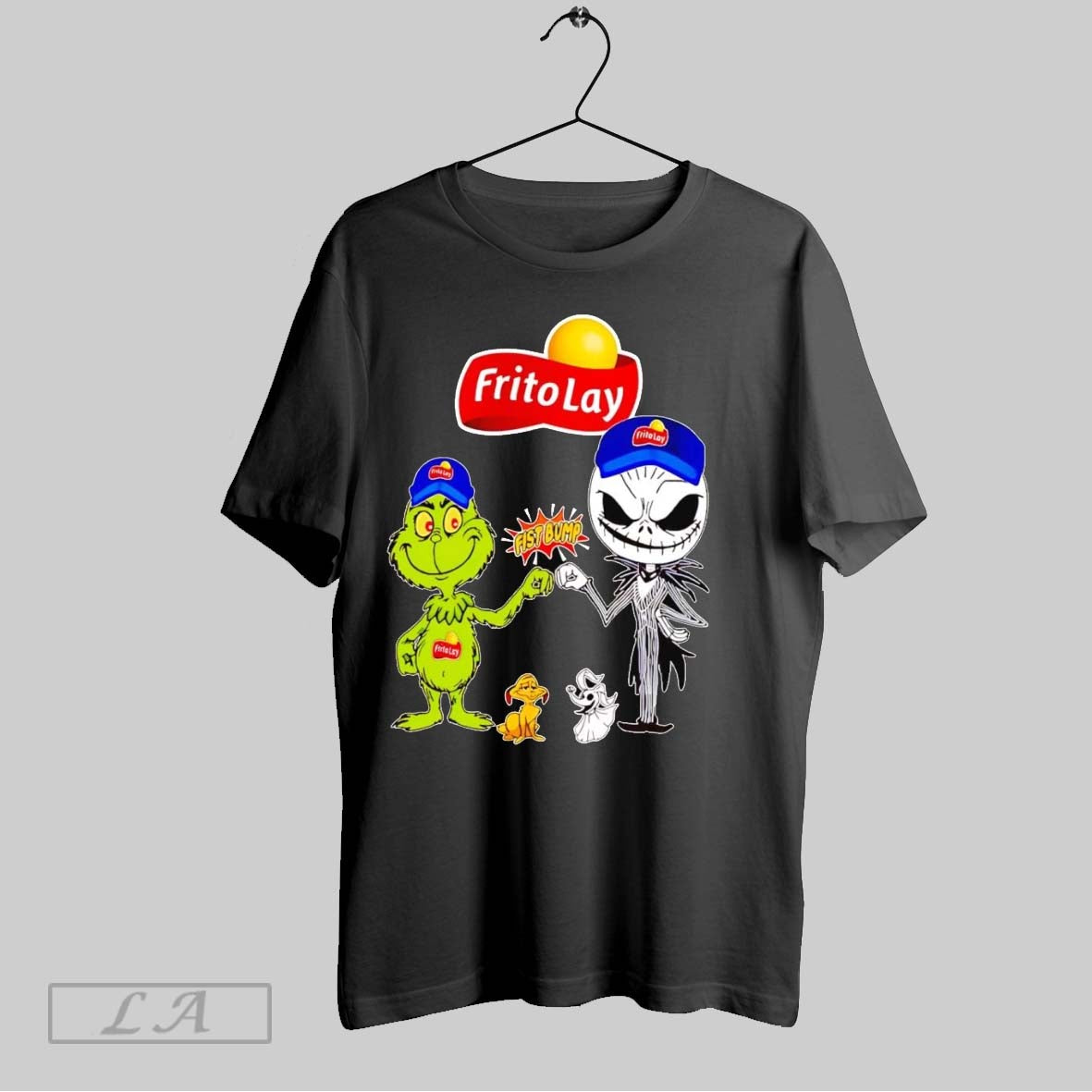 Original Grinch And Jack Skellington Fist Bump Frito Lay Halloween