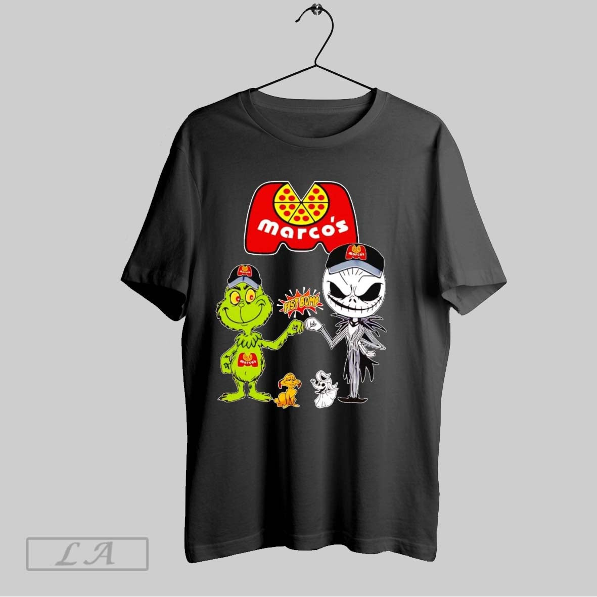 Original Grinch And Jack Skellington Fist Bump Marcos Halloween