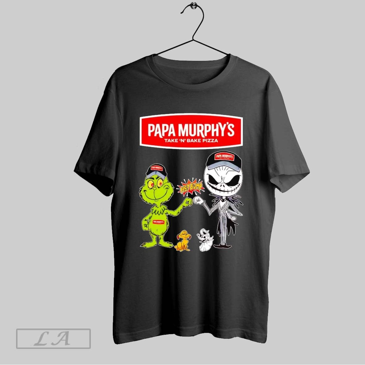 Original Grinch And Jack Skellington Fist Bump Papa Murphys Halloween