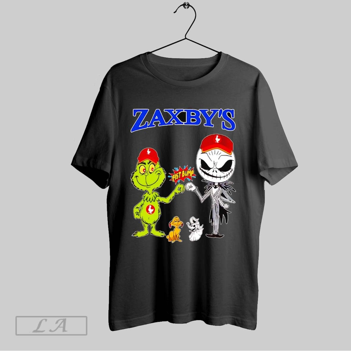 Original Grinch And Jack Skellington Fist Bump Zaxbys Halloween