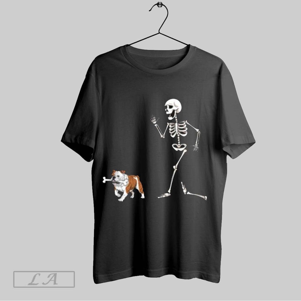 Original Halloween Bulldog And Skeleton