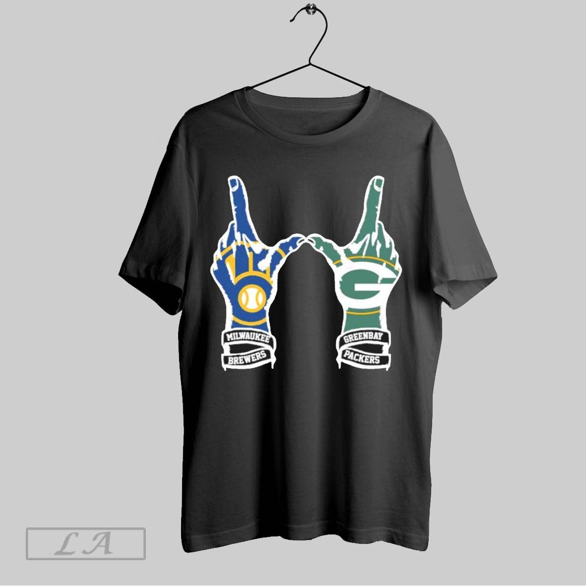 Original Hands Milwaukee Brewers And Green Bay Packers