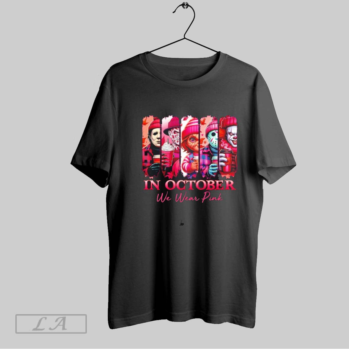 Original Horror Movie Killers Breast Cancer Awareness In October We Wear Pink