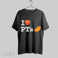 Original I Love Pts Hot Dog Heart Fire Shirt