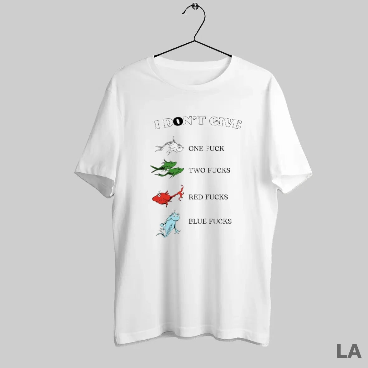 Original I Dont Give Fish One Fuck Two Fucks Red Fuck Blue Fuck