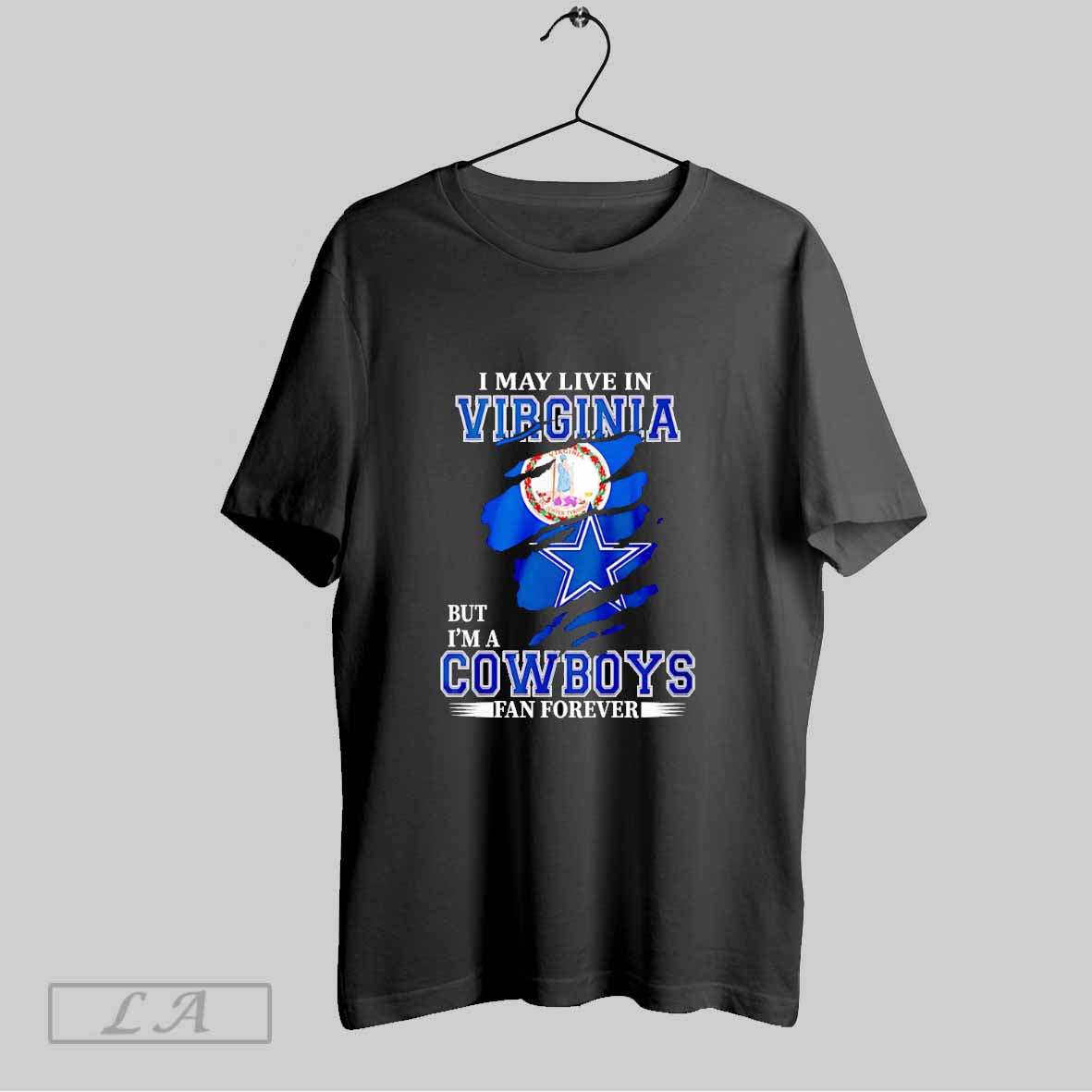 Original I May Live In Oklahoma But Im A Cowboys Fan Forever