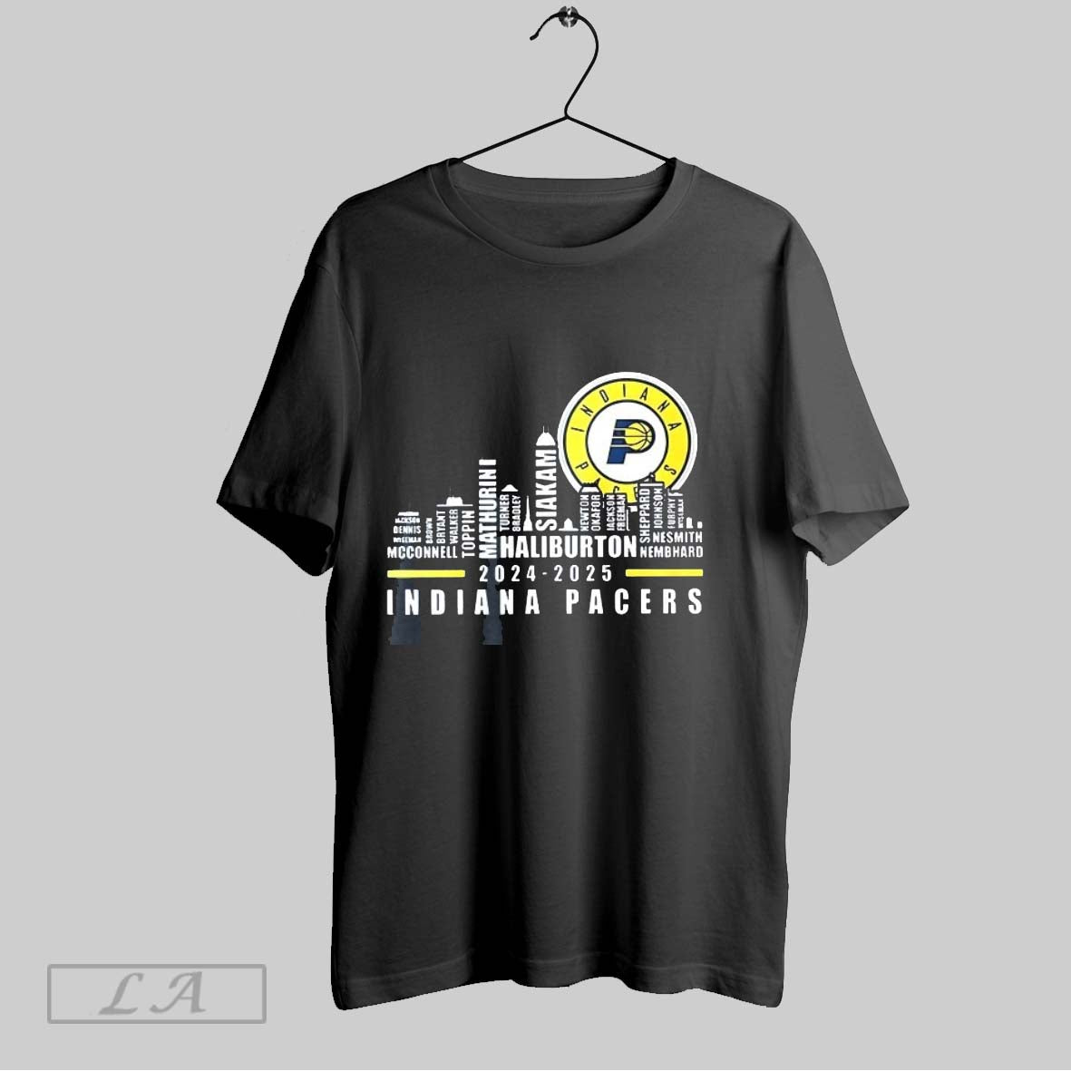 Original Indiana Pacers 2024 2025 Players Name City Skyline