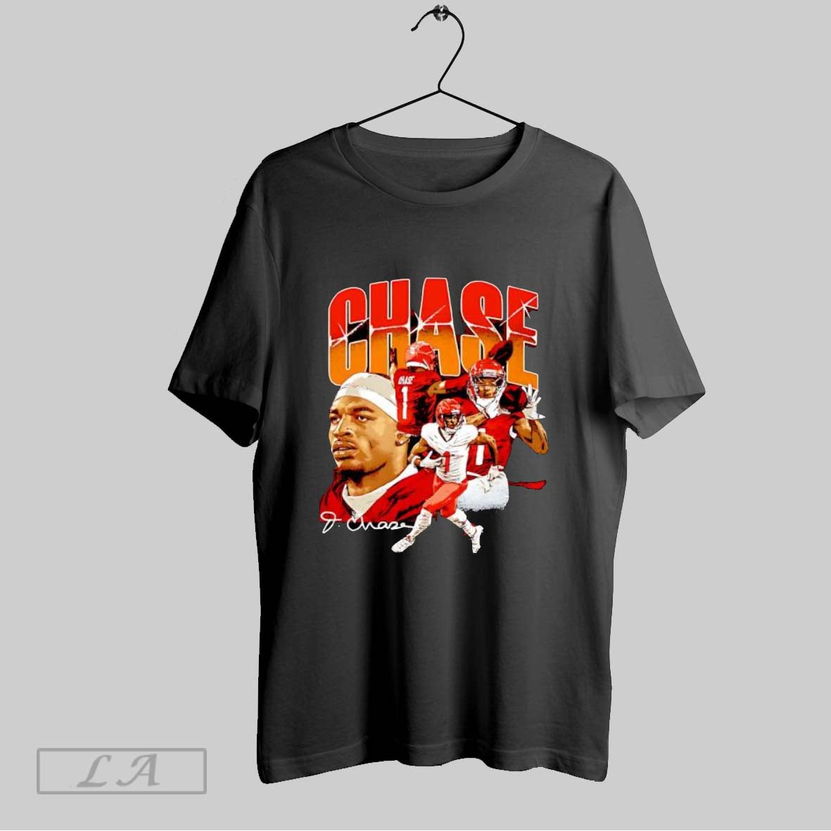 Original Jamarr Chase Cincinnati Collage Signature Vintage T Shirt