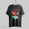 Original Jaylen Waddle Miami Dolphins Football Fins For The Win Big Head