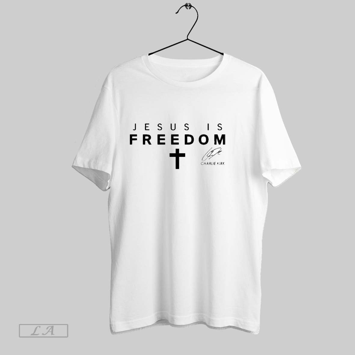 Original Jesus Is Freedom Charlie Kirk Christian Cross Tribute Christ Is King Usa