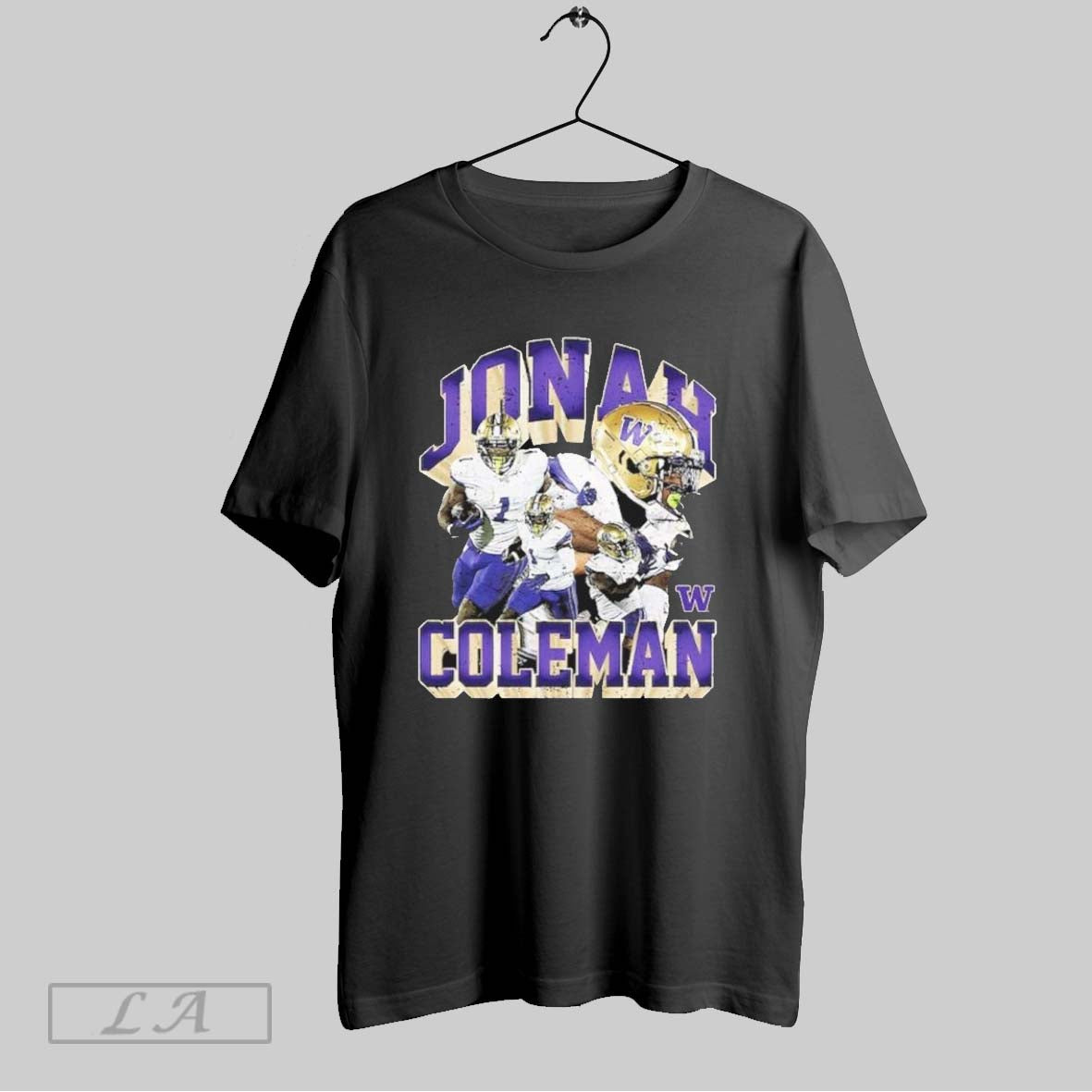 Original Jonah Coleman Washington Huskies Player Collage