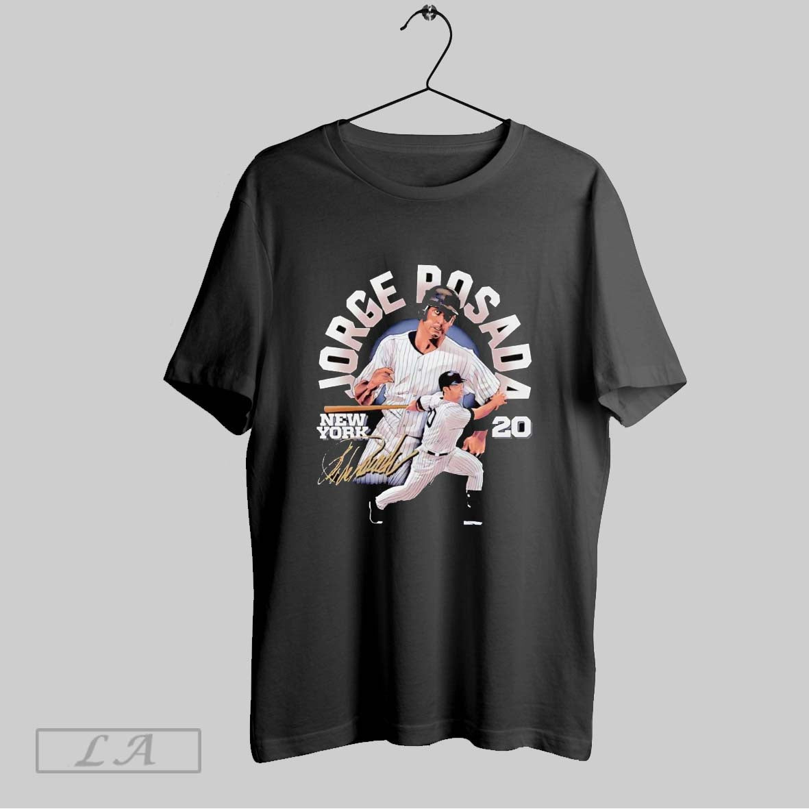 Original Jorge Posada Graphic Signature Ny Yankees
