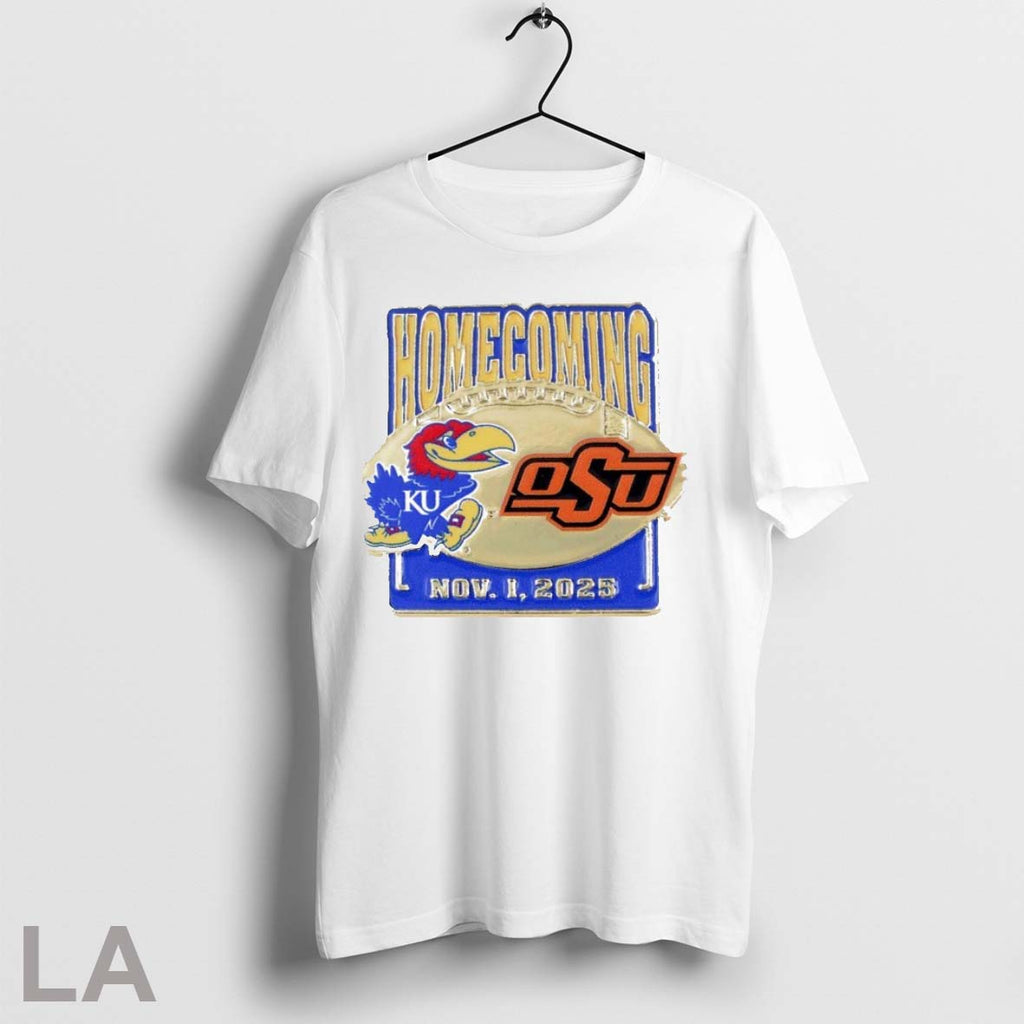 Original Kansas Jayhawks Vs Oklahoma State Cowboys 2025 Game Day Homecoming