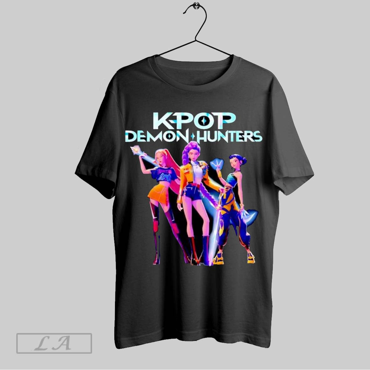 Original Kpop Demon Hunters Halloween Huntrix Heroic Poses Group Shot Pullover